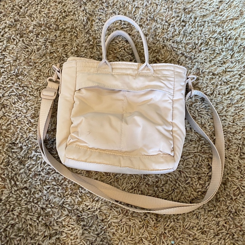 Uniqlo Cream Tote Bag with Front Pocket